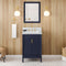 Jeffrey Alexander 24" Hale Blue Theodora with White Carrara Marble Vanity Top