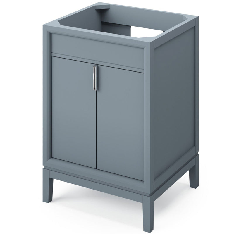 Jeffrey Alexander 24" Blue Steel Theodora with Boulder Cultured Marble Vanity Top