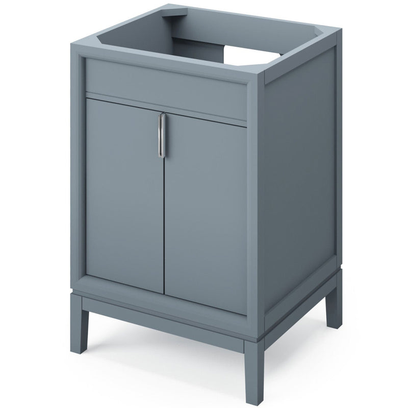 Jeffrey Alexander 24" Blue Steel with Theodora Calacatta Vienna Quartz Vanity Top