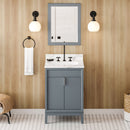 Jeffrey Alexander 24" Blue Steel with Theodora Calacatta Vienna Quartz Vanity Top