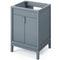 Jeffrey Alexander 24" Blue Steel Theodora with Steel Grey Cultured Marble Vanity Top