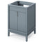 Jeffrey Alexander 24" Blue Steel Theodora with White Carrara Marble Vanity Top