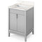 Jeffrey Alexander 24" Grey Theodora with Calacatta Vienna Quartz Vanity Top