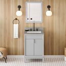 Jeffrey Alexander 24" Grey Theodora with Steel Grey Cultured Marble Vanity Top