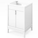 Jeffrey Alexander 24" White Theodora with White Carrara Marble Vanity Top