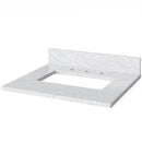 Jeffrey Alexander 24" White Theodora with White Carrara Marble Vanity Top