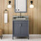 Jeffrey Alexander 30" Blue Steel Theodora with Steel Grey Cultured Marble Vanity Top