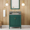 Jeffrey Alexander 30" Forest Green Theodora with Boulder Cultured Marble Vanity Top