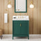 Jeffrey Alexander 30" Forest Green Theodora with Calacatta Vienna Quartz Vanity Top