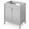 Jeffrey Alexander 30" Grey Theodora with Steel Grey Cultured Marble Vanity Top