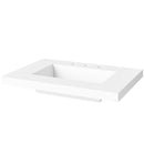 Jeffrey Alexander 30" White Theodora with Lavante Cultured Marble Vessel Vanity Top