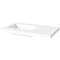 Jeffrey Alexander 36" White Theodora left offset with Lavante Cultured Marble Vessel Vanity Top Rectangle Bowl