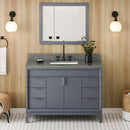 Jeffrey Alexander 48" Blue Steel Theodora with Boulder Cultured Marble Vanity Top