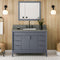 Jeffrey Alexander 48" Blue Steel Theodora with Boulder Cultured Marble Vanity Top