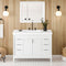 Jeffrey Alexander 48" White Theodora with Lavante Cultured Marble Vessel Vanity Top