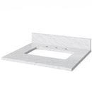 Jeffrey Alexander 24" Gray Wavecrest Vanity White Carrara Marble Vanity Top Undermount Rectangle Bowl VKITWAV24GRWCR