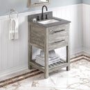 Jeffrey Alexander 24" Weathered Grey Wavecrest with Boulder Cultured Marble Vanity Top