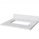 Jeffrey Alexander 24" White Wavecrest Vanity White Carrara Marble Vanity Top Undermount Rectangle Bowl VKITWAV24WHWCR