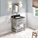 Jeffrey Alexander 30" Weathered Grey Wavecrest with Black Granite Vanity Top