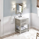 Jeffrey Alexander 30" Weathered Grey Wavecrest with Calacatta Vienna Quartz Vanity Top