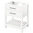 Jeffrey Alexander 30" White Wavecrest Vanity White Carrara Marble Vanity Top Undermount Rectangle Bowl VKITWAV30WHWCR