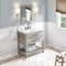 Jeffrey Alexander 36" Weathered Grey Wavecrest with Calacatta Vienna Quartz Vanity Top