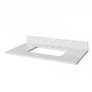 Jeffrey Alexander 36" White Wavecrest Vanity White Carrara Marble Vanity Top Undermount Rectangle Bowl VKITWAV36WHWCR