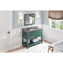 Jeffrey Alexander 48" Forest Green Wavecrest Vanity Boulder Cultured Marble Vanity Top Undermount Rectangle Bowl VKITWAV48GNBOR