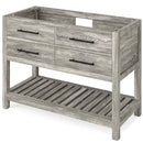 Jeffrey Alexander 48" Weathered Grey Wavecrest with Black Granite Vanity Top