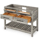 Jeffrey Alexander 48" Weathered Grey Wavecrest with Black Granite Vanity Top