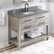 Jeffrey Alexander 48" Weathered Grey Wavecrest with Boulder Cultured Marble Vanity Top