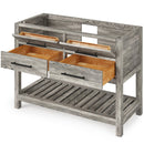 Jeffrey Alexander 48" Weathered Grey Wavecrest with Lavante Cultured Marble Vessel Vanity Top