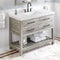 Jeffrey Alexander 48" Weathered Grey Wavecrest with Lavante Cultured Marble Vessel Vanity Top