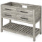 Jeffrey Alexander 48" Weathered Grey Wavecrest with Steel Grey Cultured Marble Vanity Top