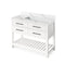 Jeffrey Alexander 48" White Wavecrest Vanity Calacatta Vienna Quartz Vanity Top Undermount Rectangle Bowl VKITWAV48WHCQR