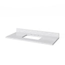 Jeffrey Alexander 48" White Wavecrest Vanity White Carrara Marble Vanity Top Undermount Rectangle Bowl VKITWAV48WHWCR