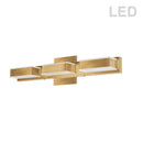 Dainolite 15W Led Wall Vanity Aged Brass Finish VLD-215-3W-GLD