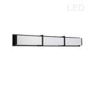 Dainolite 50W Matte Black Vanity Light with White Acrylic Diffuser VLD-414-MB