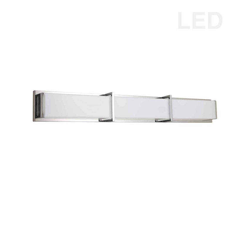 Dainolite 50W Polished Chrome Vanity Light with White Acrylic Diffuser VLD-414-PC