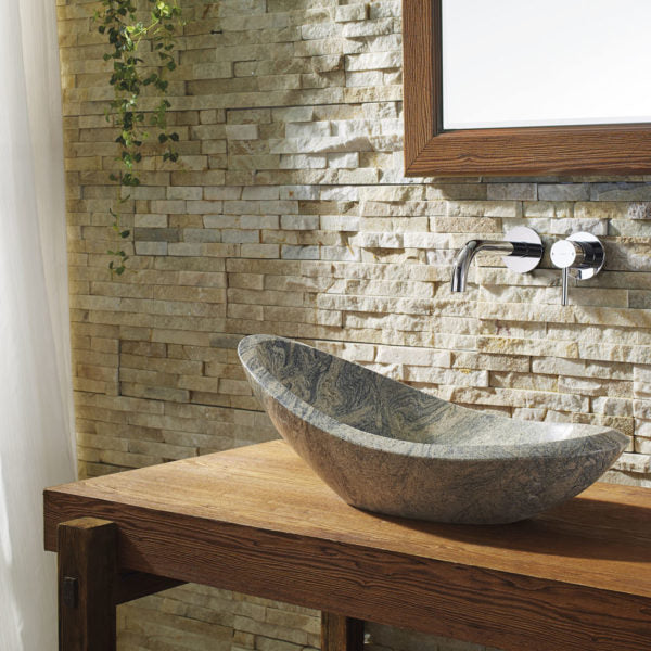 Virtu USA Haides Natural Stone Bathroom Vessel Sink