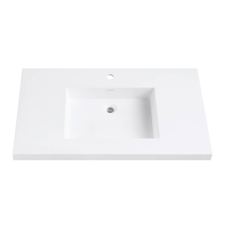 Avanity VersaStone 37 inch Solid Surface Vanity Top VUT37WT