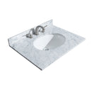 Wyndham Sheffield 30" Single Bathroom Vanity In Dark Gray with White Carrara Marble Countertop Undermount Oval Sink and Medicine Cabinet WCS141430SKGCMUNOMED