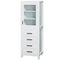 Wyndham Sheffield 80" Double Bathroom Vanity In White No Countertop No Sinks and Medicine Cabinets WCS141480DWHCXSXXMED