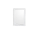 Wyndham AAA Sheffield 48" Single Bathroom Vanity In White with Calacatta Quartz Countertop Undermount Square Sink and 24" Mirror WCS141448SWHCQUNSM24