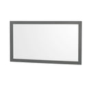 Wyndham Sheffield 60" Single Bathroom Vanity In Dark Gray with No Countertop No Sink and 58" Mirror WCS141460SKGCXSXXM58