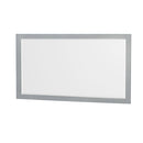 Wyndham Sheffield 60" Double Bathroom Vanity In Gray with Carrara Cultured Marble Countertop Undermount Square Sinks and 58" Mirror WCS141460DGYC2UNSM58