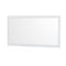 Wyndham Sheffield 60" Single Bathroom Vanity In White with Carrara Cultured Marble Countertop Undermount Square Sink and 58" Mirror WCS141460SWHC2UNSM58