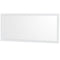 Wyndham AAA Sheffield 72" Double Bathroom Vanity In White with White Quartz Countertop Undermount Square Sinks and 70" Mirror WCS141472DWHWQUNSM70