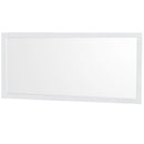 Wyndham AAA Sheffield 80" Double Bathroom Vanity In White with Calacatta Quartz Countertop Undermount Square Sinks and 70" Mirror WCS141480DWHCQUNSM70