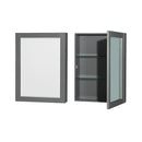 Wyndham Sheffield 60" Double Bathroom Vanity In Dark Gray with White Cultured Marble Countertop Undermount Square Sinks and Medicine Cabinets WCS141460DKGWCUNSMED